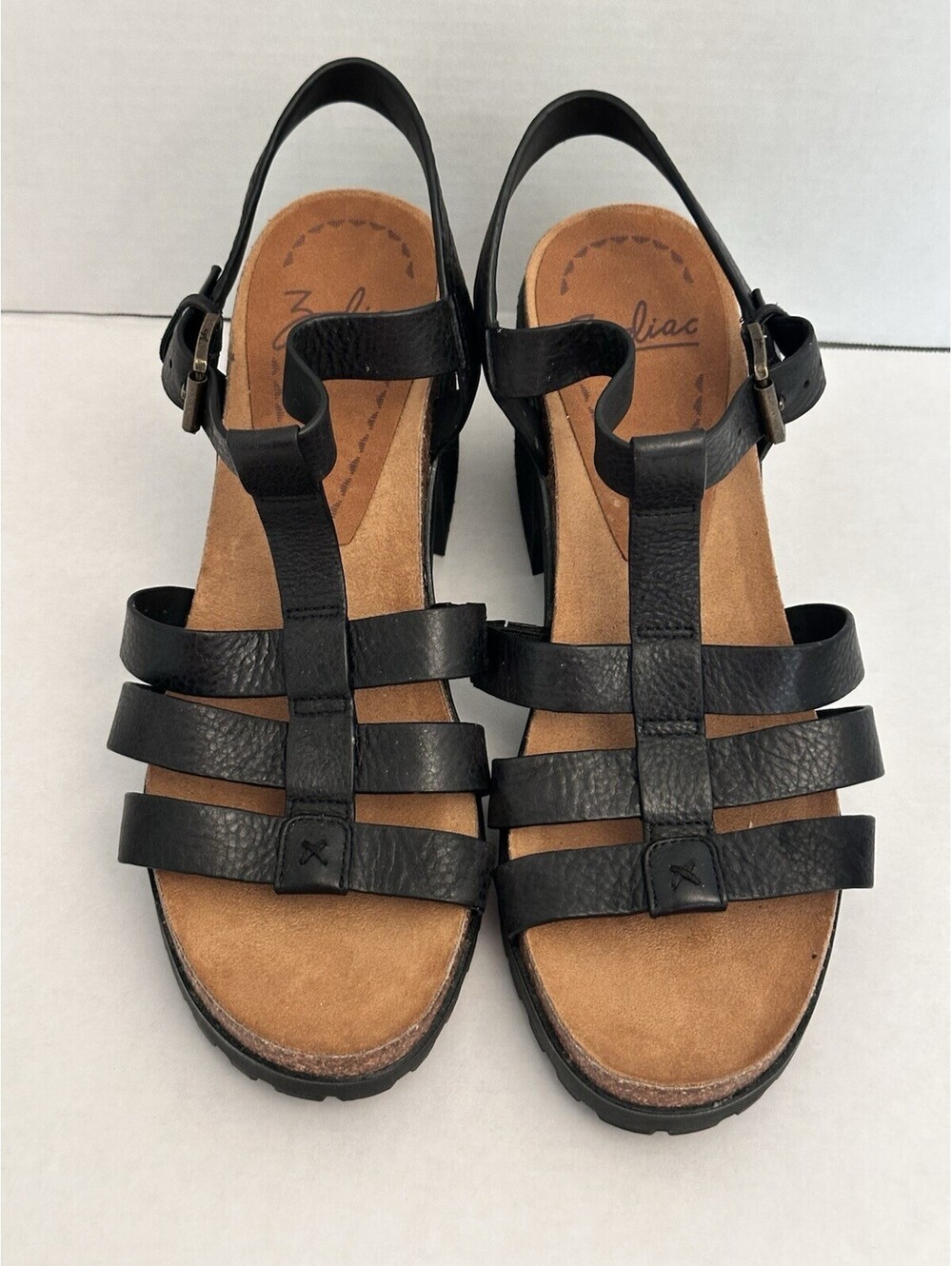 Zodiac Women's Black Block Heel Sandal Shoes Size 10 - Picture 3 of 7